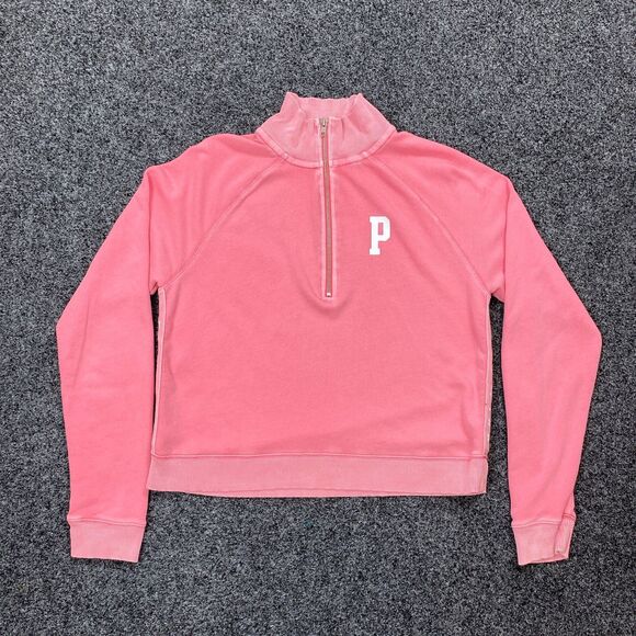 Victoria Secret PINK Pullover Women's 1/2 Long Sleeve Sweatshirt Size Medium - Picture 1 of 6